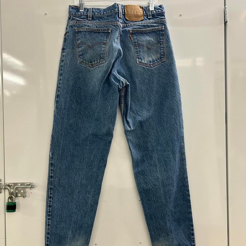 VTG Levi's 550 blue denim orange tab jeans